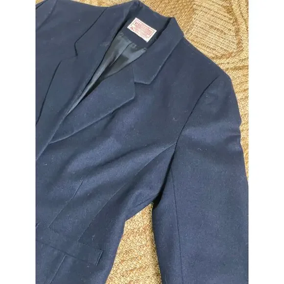 Vintage Navy Pendleton Blazer Petite Size 10 Made in USA - Picture 2 of 7